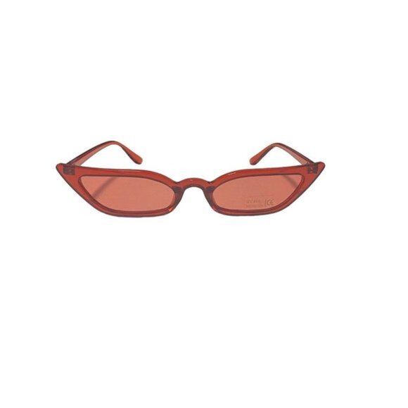 Transparent Ocean Piece Cat Eye Sunglasses Fashion Street Women’s Sunglasses Red - Picture 1 of 9